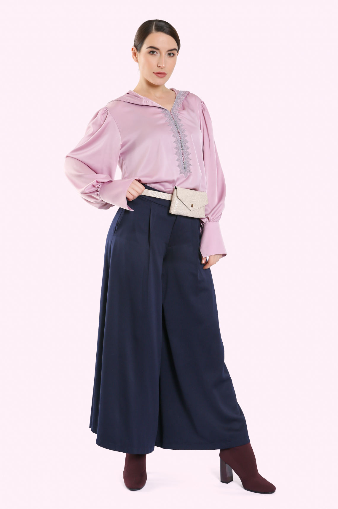 Shop Pleated Vintage Palazzo Pants for AED 450 by L'MANE | Women Pants ...