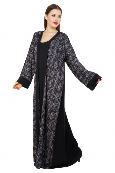 Shop Alnuqi Digital printed abaya for AED 392 by Alnuqi | Women Abayas ...