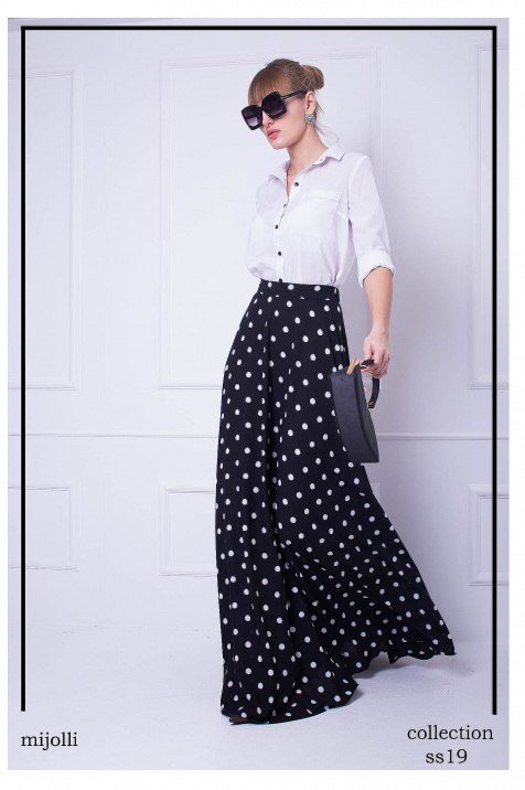 Black Polka Dot Maxi Skirt | livewire.thewire.in